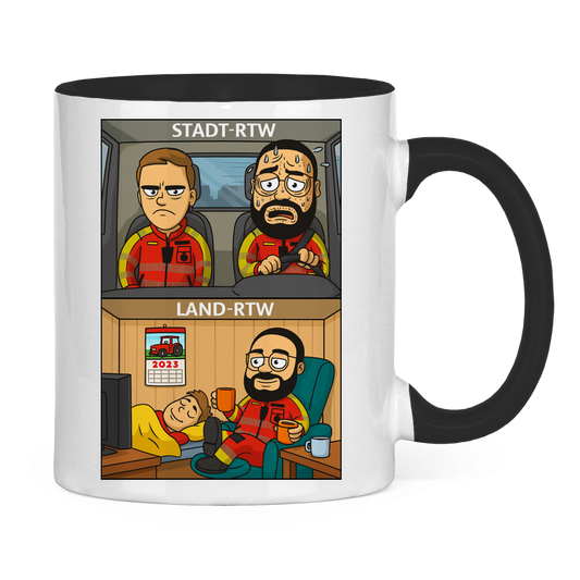 Stadt vs. Land RTW Tasse