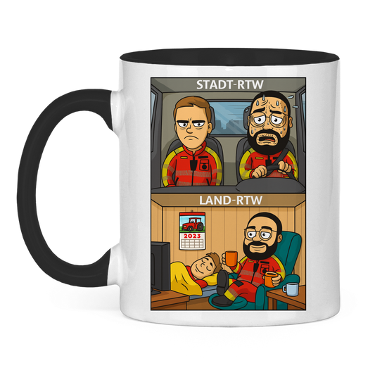 Stadt vs. Land RTW Tasse